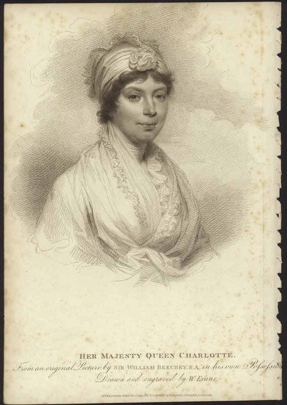 Portrett av dronning Charlotte av William Beechey