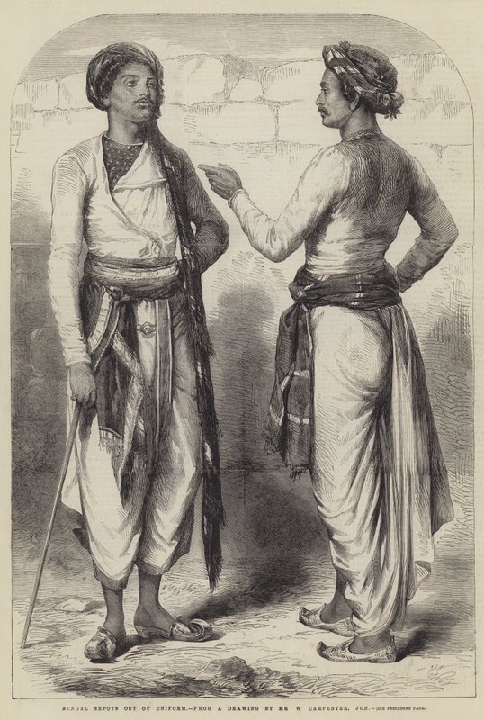 Bengal Sepoys ut av uniform av William Carpenter