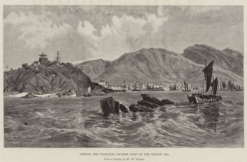 Chefoo, den viktigste kinesiske havnen ved Gulehavet av William Crimea Simpson