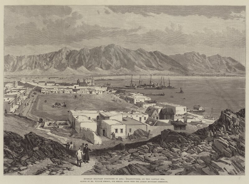 Russiske militære stillinger i Asia, Krasnovodsk, ved Det kaspiske hav av William Crimea Simpson