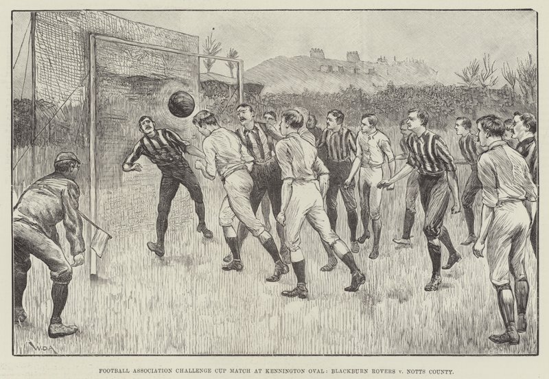 Football Association Challenge Cup Match på Kennington Oval, Blackburn Rovers mot Notts County av William Douglas Almond