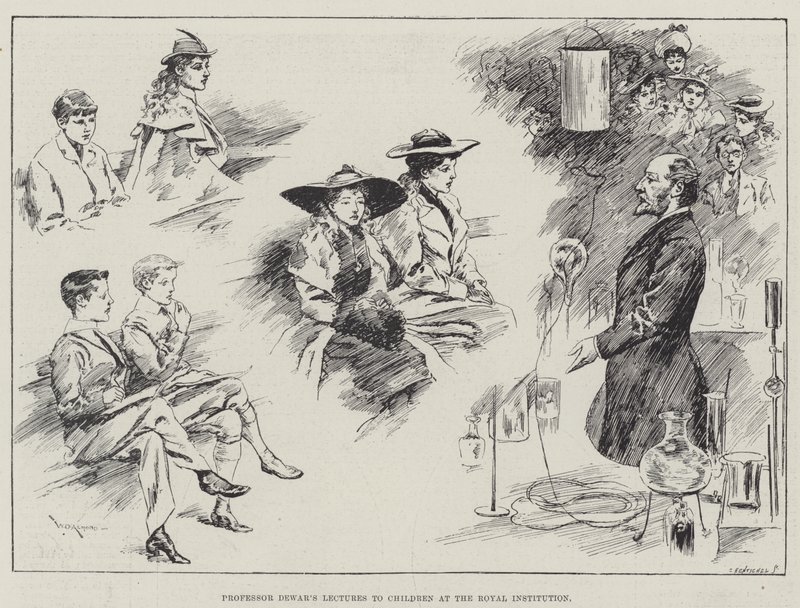 Professor Dewars forelesninger til barn ved Royal Institution av William Douglas Almond