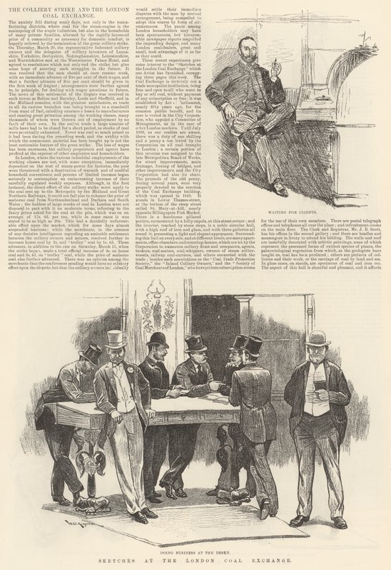 Skisser på London Coal Exchange av William Douglas Almond