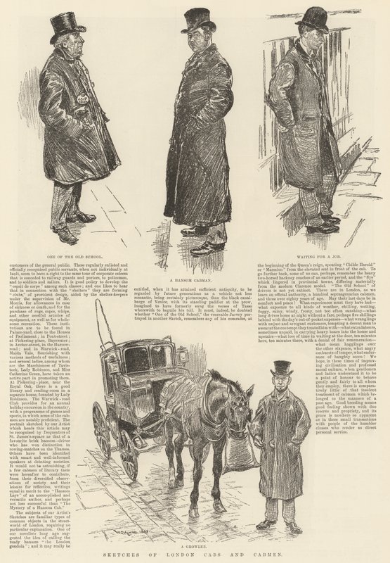 Skisser av London Cabs and Cabmen av William Douglas Almond