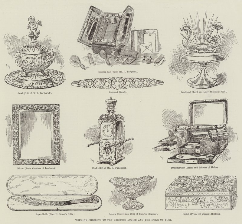 Bryllupsgaver til prinsesse Louise og hertugen av Fife av William Douglas Almond