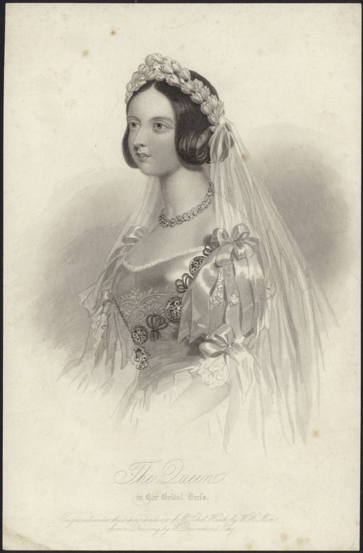 Dronning Victoria i sin brudekjole av William Drummond