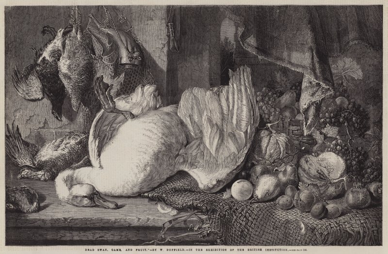 Død svane, vilt og frukt av William Duffield