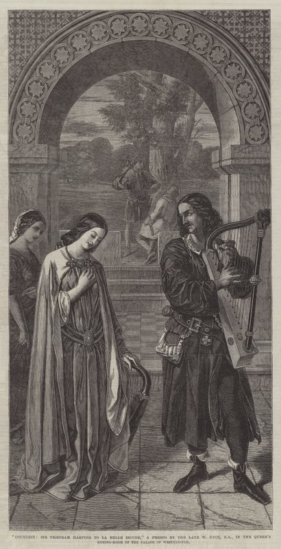Høflighet, Sir Tristram harper til La Belle Isoude av William Dyce