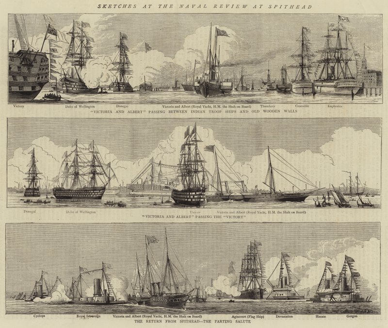 Skisser på Naval Review på Spithead av William Edward Atkins