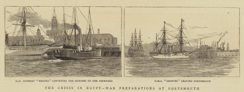 Krisen i Egypt, krigsforberedelser i Portsmouth av William Edward Atkins