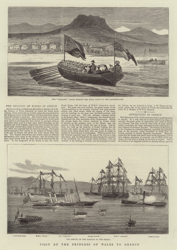 Besøk av prinsessen av Wales til Hellas av William Edward Atkins