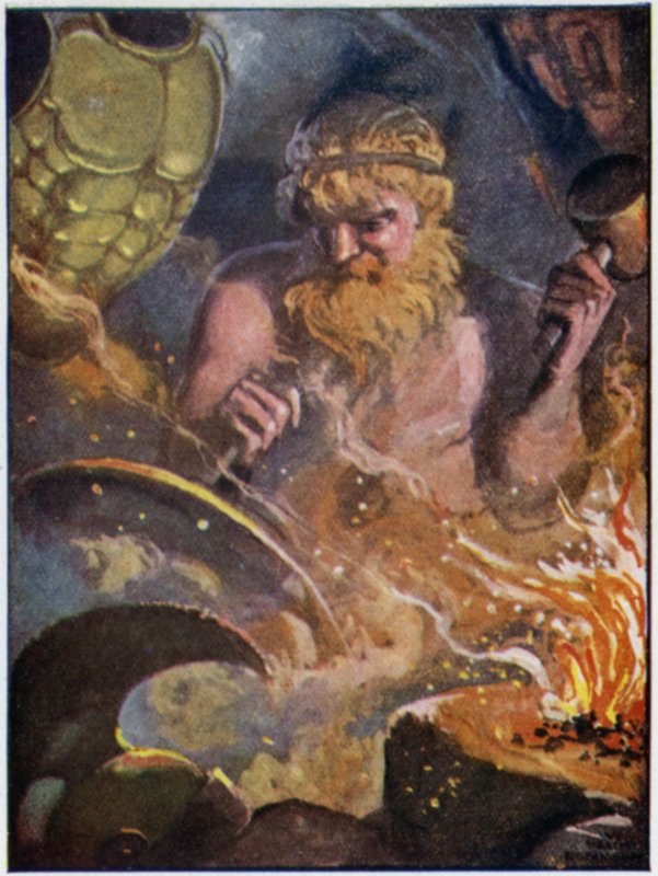 Fremstillingen av armene til Achilles av William Heath Robinson
