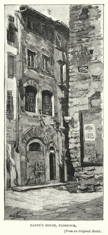 Dantes House, Firenze av William Henry James after Boot