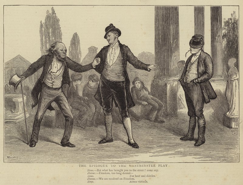 Epilogen til Westminster Play av William III Bromley