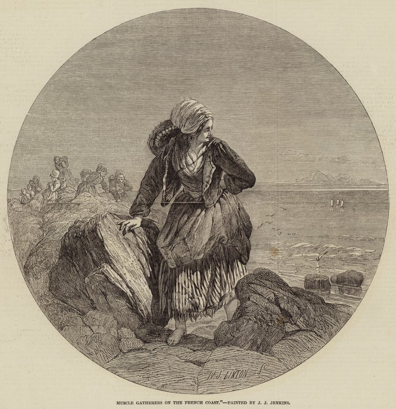 Muskelsamlere på den franske kysten av William James Linton