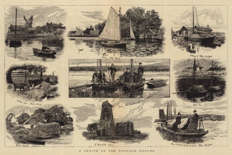 Et cruise på Norfolk Broads av William Lionel Wyllie