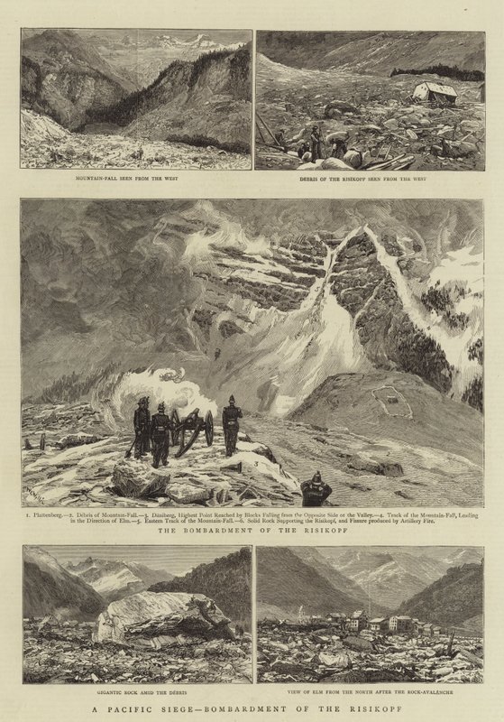 A Pacific Siege, bombardement av Risikopf av William Lionel Wyllie