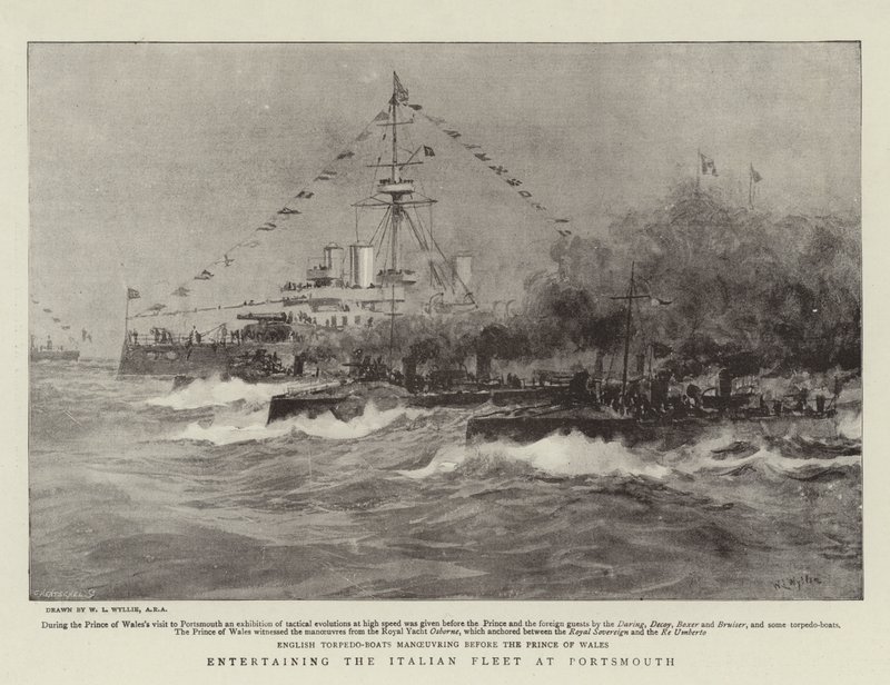 Underholde den italienske flåten i Portsmouth av William Lionel Wyllie
