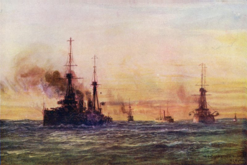 "Utrettelig" og "Uovervinnelig", 1911 av William Lionel Wyllie