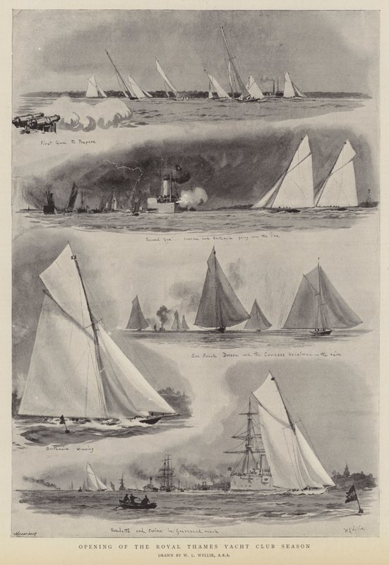 Åpning av sesongen The Royal Thames Yacht Club av William Lionel Wyllie