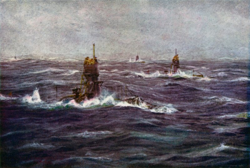 Ubåter i kanalen av William Lionel Wyllie