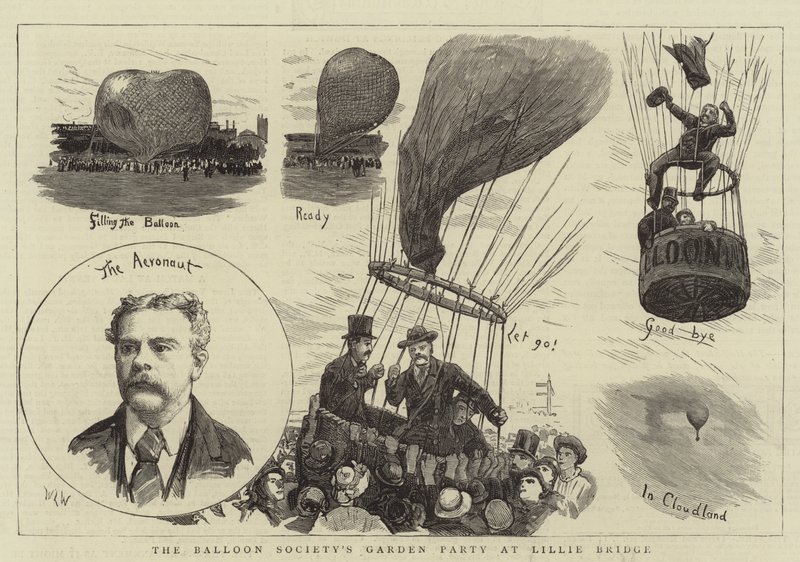 Ballongselskapets hagefest på Lillie Bridge av William Lionel Wyllie
