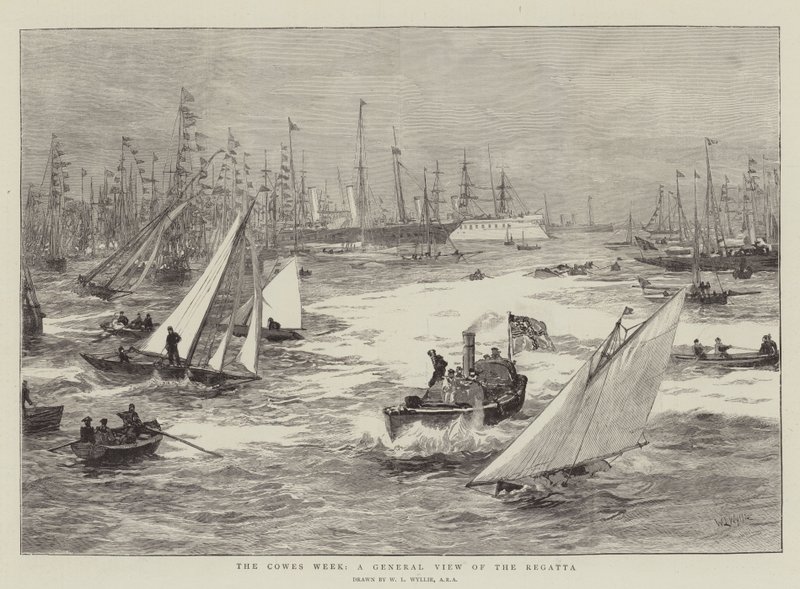 The Cowes Week, et generelt syn på regattaen av William Lionel Wyllie