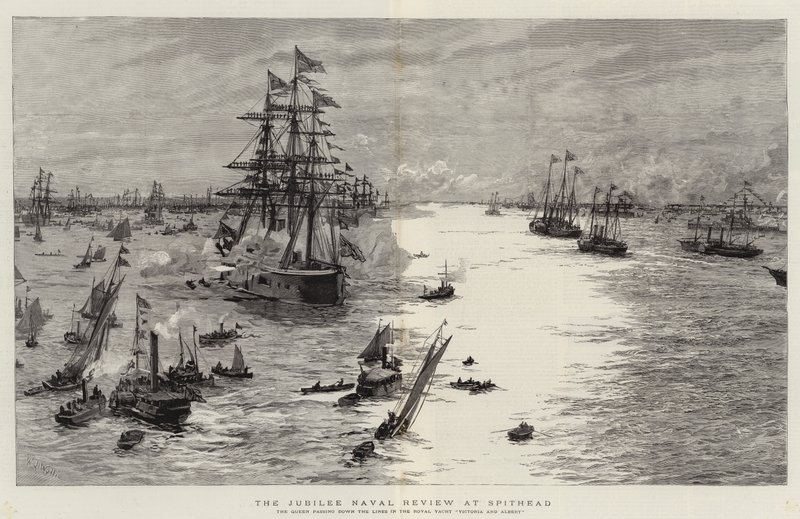 Jubilee Naval Review på Spithead av William Lionel Wyllie