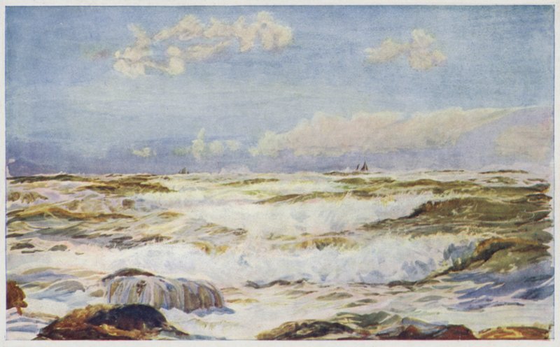 Breakers på den franske kysten av William Lionel Wyllie