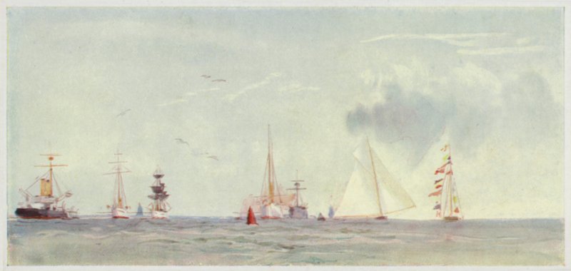 Cowes Roads, Regatta Time av William Lionel Wyllie