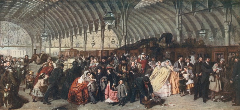 Jernbanestasjonen, 1862 av William Powell Frith