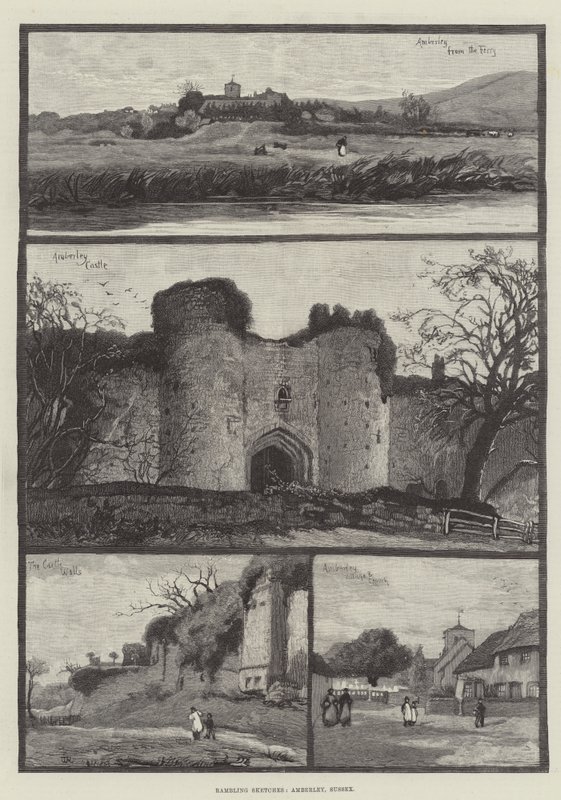 Vandrende skisser, Amberley, Sussex av William Rainey