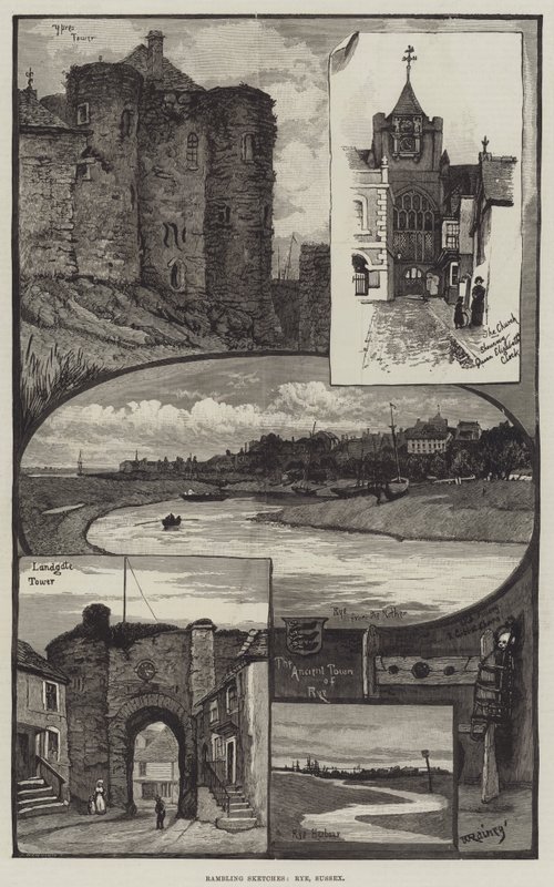 Vandrende skisser, Rye, Sussex av William Rainey