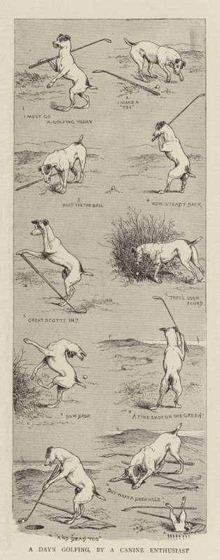 En dags golf, av en hundeentusiast av William Ralston