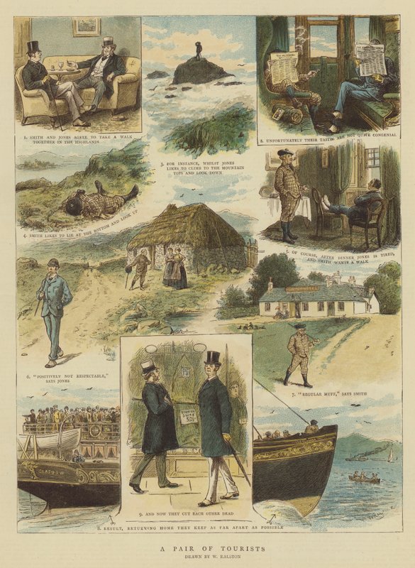 Et par turister (chromolitho) av William Ralston