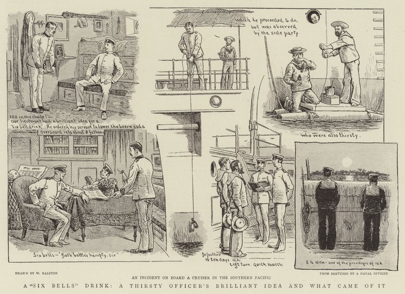 A Six Bells Drink, en tørst offisers geniale idé og hva som kom ut av det av William Ralston