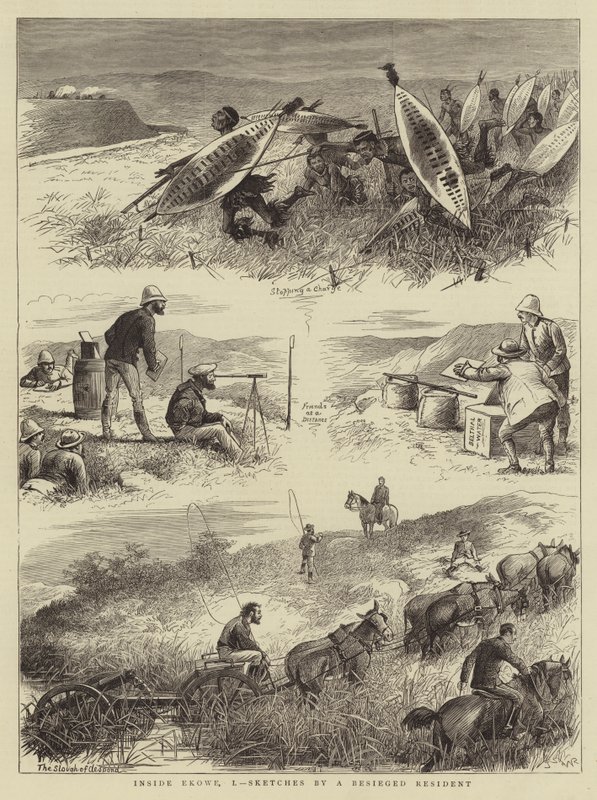Inne i Ekowe, I, Skisser av en beleiret beboer av William Ralston