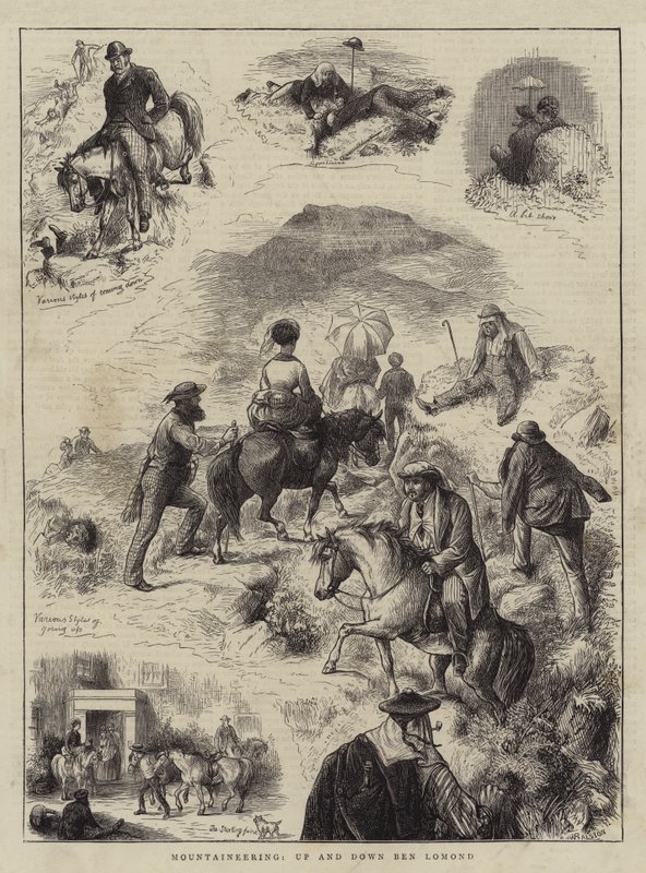 Fjellklatring, opp og ned Ben Lomond av William Ralston