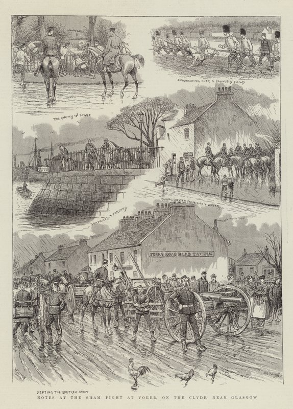 Notater fra Sham Fight ved Yoker, på Clyde, nær Glasgow av William Ralston