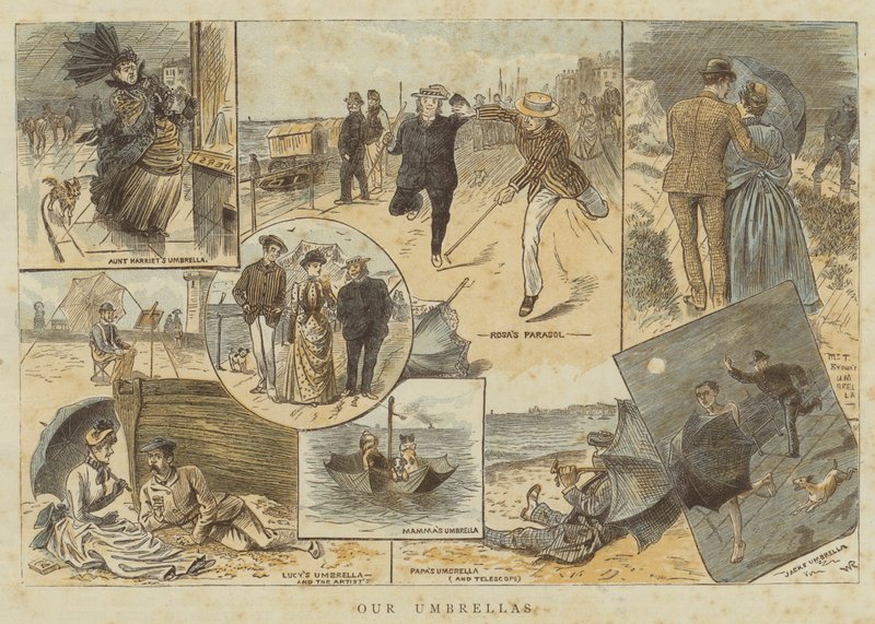Våre paraplyer (chromolitho) av William Ralston