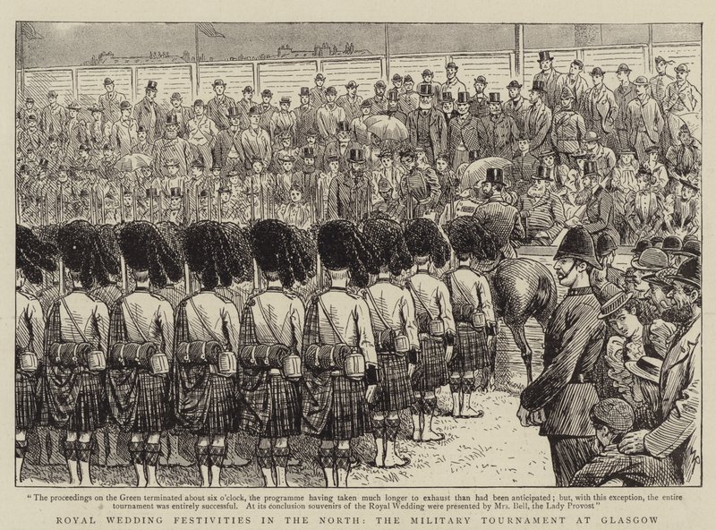 Kongelige bryllupsfester i nord, Militærturneringen i Glasgow av William Ralston