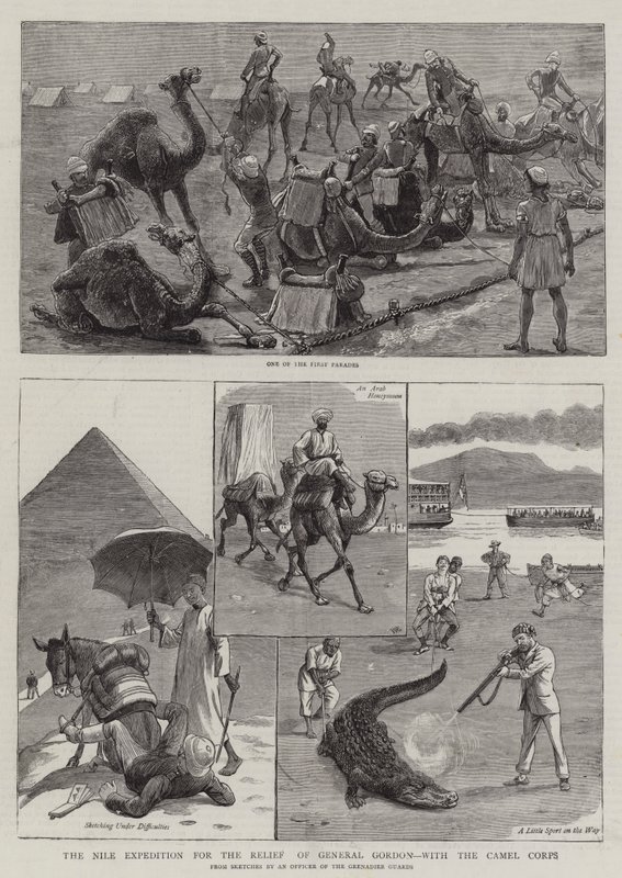 Nile-ekspedisjonen for nødhjelp av general Gordon, med Camel Corps av William Ralston