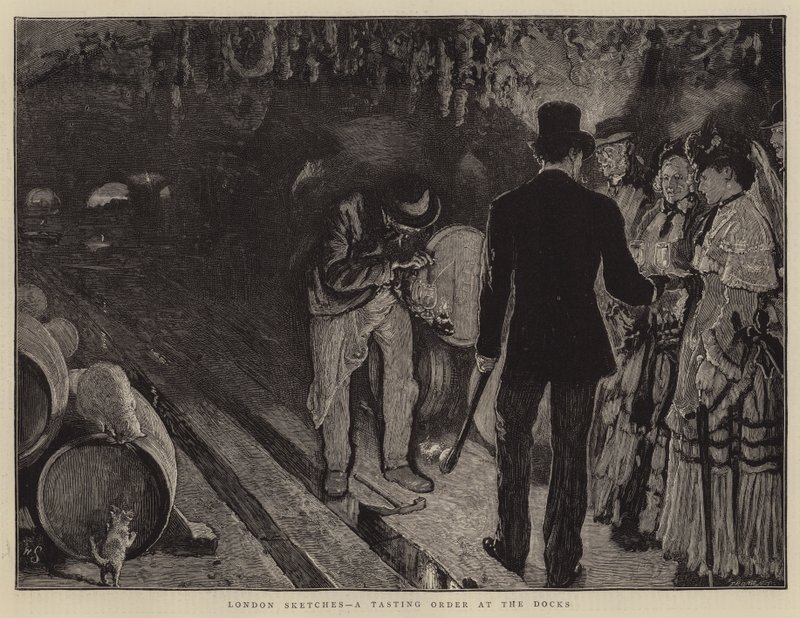 London Sketches, en smakebestilling ved havnene av William Small