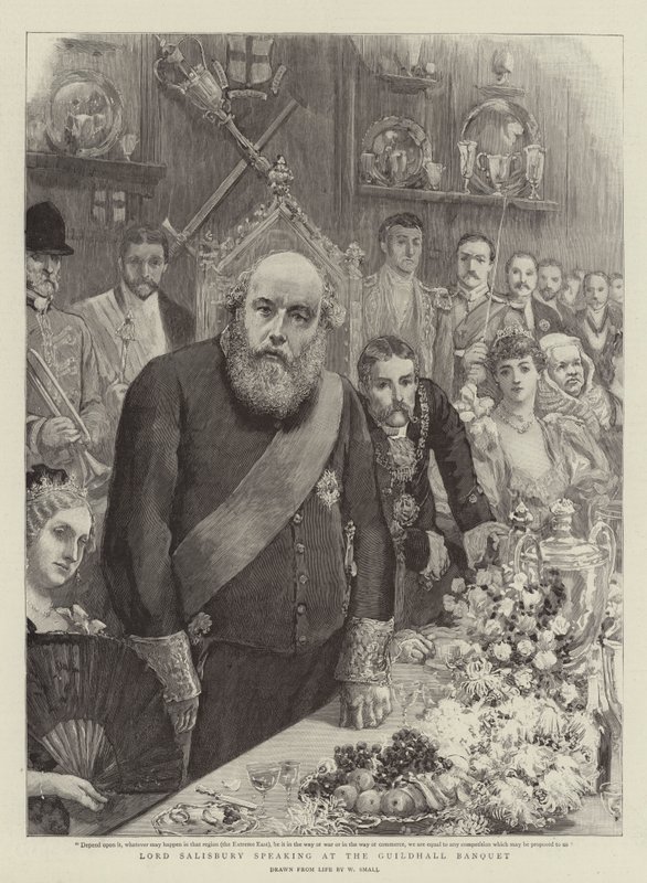 Lord Salisbury taler på Guildhall-banketten av William Small