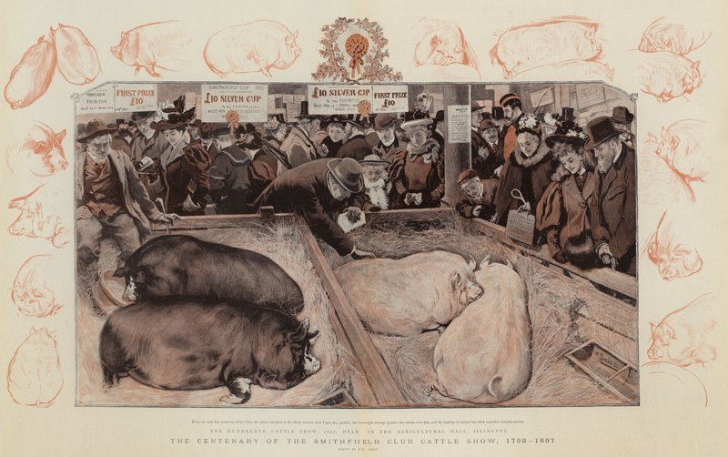 Hundreårsdagen for Smithfield Club Cattle Show, 1798-1897 av William Small