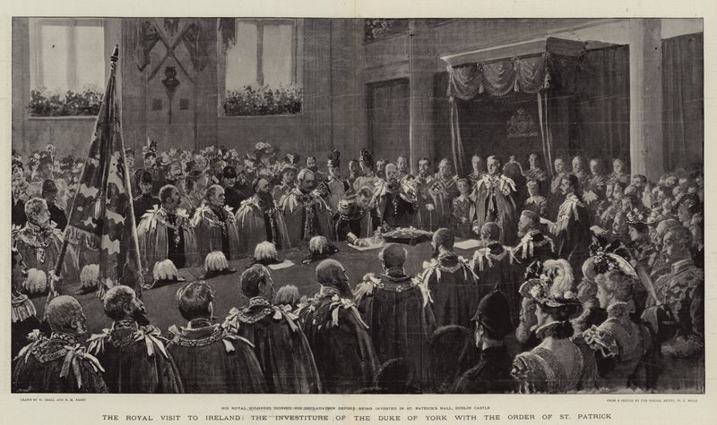 Det kongelige besøket i Irland, hertugen av Yorks investering med St Patrick-ordenen av William Small