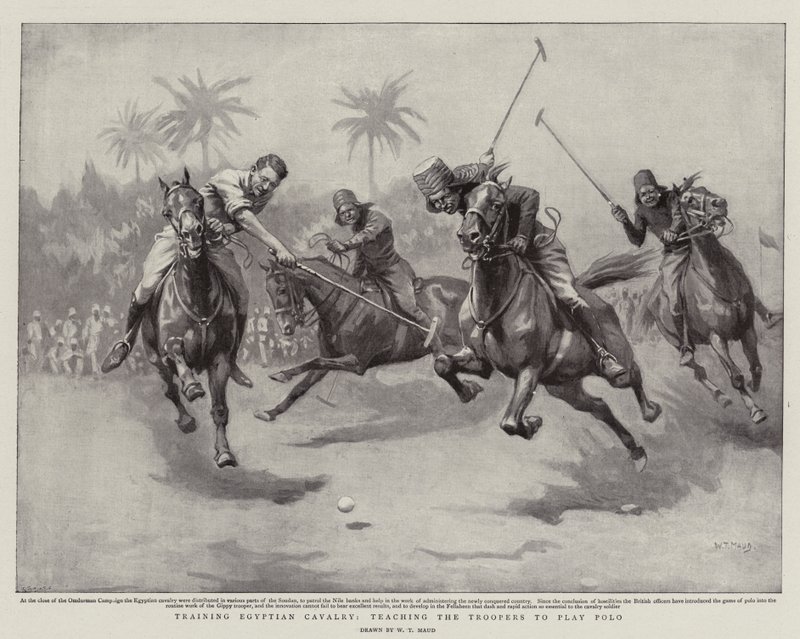 Trener egyptisk kavaleri, lærer troopers å spille polo av William T. Maud