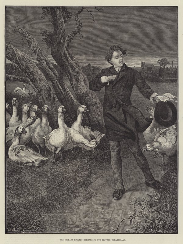 The Village Roscius øver for private teatre av William Weekes