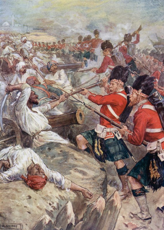 The Pipes Of Lucknow av William after Rainey