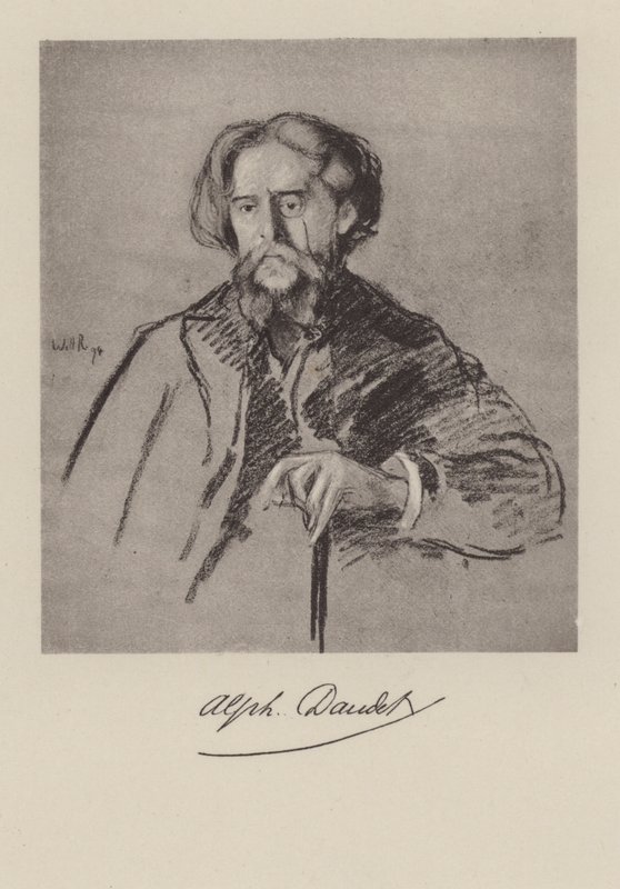 Alphonse Daudet , fransk forfatter av William after Rothenstein